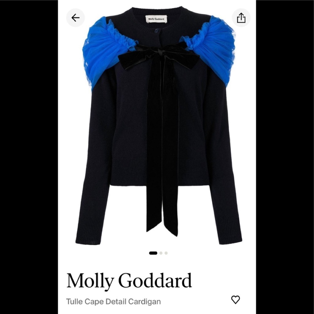 MOLLY GODDARD tulle cape detail cardigan